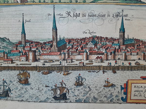 Letland Riga Latvia Rusland Kaliningrad (Königsberg) Russia - G Braun & F Hogenberg - 1588