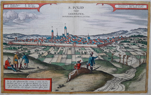 Oostenrijk Sankt Pölten Austria - G Braun & F Hogenberg / J Janssonius - 1657