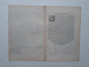 Italië Tricarico Aanzicht in vogelvluchtperspectief - G Braun & F Hogenberg - 1618
