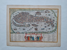 Afbeelding in Gallery-weergave laden, Italy Venetië Venice bird&#39;s-eye view - G Braun &amp; F Hogenberg - 1575