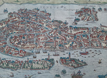 Afbeelding in Gallery-weergave laden, Italy Venetië Venice bird&#39;s-eye view - G Braun &amp; F Hogenberg - 1575