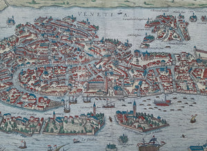 Italy Venetië Venice bird's-eye view - G Braun & F Hogenberg - 1575