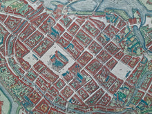 Load image in Gallery view, Polen Wroclaw (Breslau) Stadsplattegrond in vogelvluchtperspectief - G Braun &amp; F Hogenberg - ca. 1617