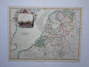 7 provinciën Map of the Seven United Provinces - J Janvier - 1784