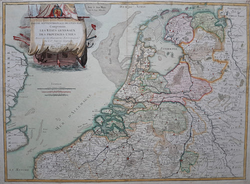 7 provinciën Map of the Seven United Provinces - J Janvier - 1784