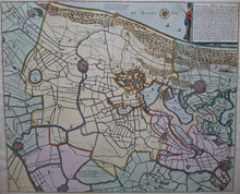 Afbeelding in Gallery-weergave laden, Rijnland, Amstelland en aangrenzende gebieden met Den Haag, Haarlem en Gouda - P Bruinsz / CJ Visscher / P van der Aa - 1724