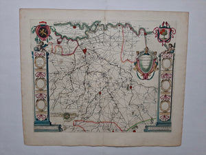 Brabant Quarta Pars Brabantiae cujus caput Sylvaducis 's-Hertogenbosch Eindhoven - WJ Blaeu - 1635