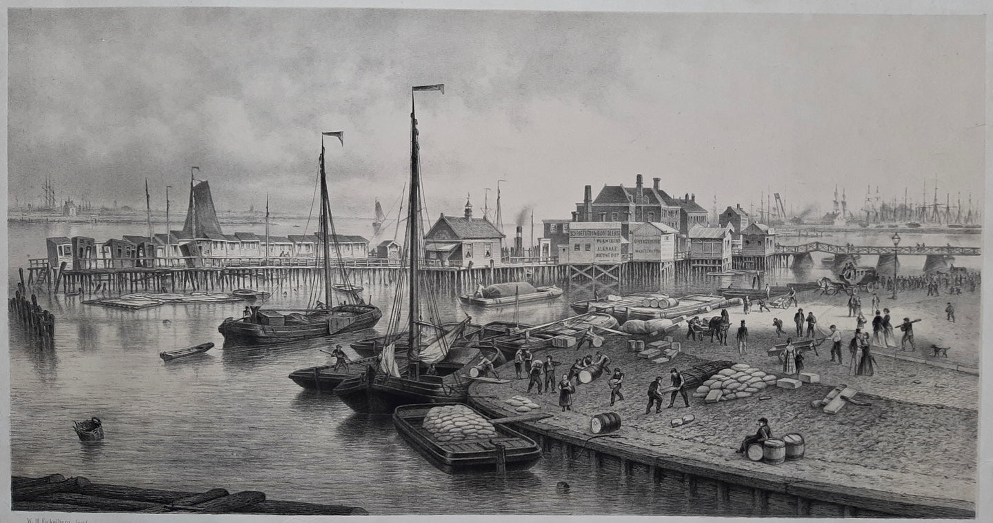 Amsterdam IJ Oude Jachthaven Nieuwe Stadsherberg - CF Stemler - 1871