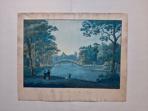 Den Haag Vijvers en tuin Haagse Bos - Gen. de Howen - circa 1825