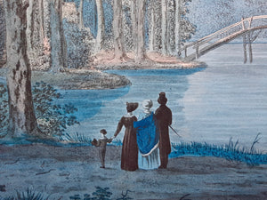 Den Haag Vijvers en tuin Haagse Bos - Gen. de Howen - circa 1825
