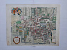 Load image in Gallery view, Den Haag Stadsplattegrond in vogelvluchtperspectief van &#39;s-Gravenhage - G Braun &amp; F Hogenberg / J Janssonius - 1657