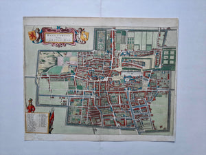 DEN HAAG Stadsplattegrond van 's-Gravenhage - J Janssonius - 1657