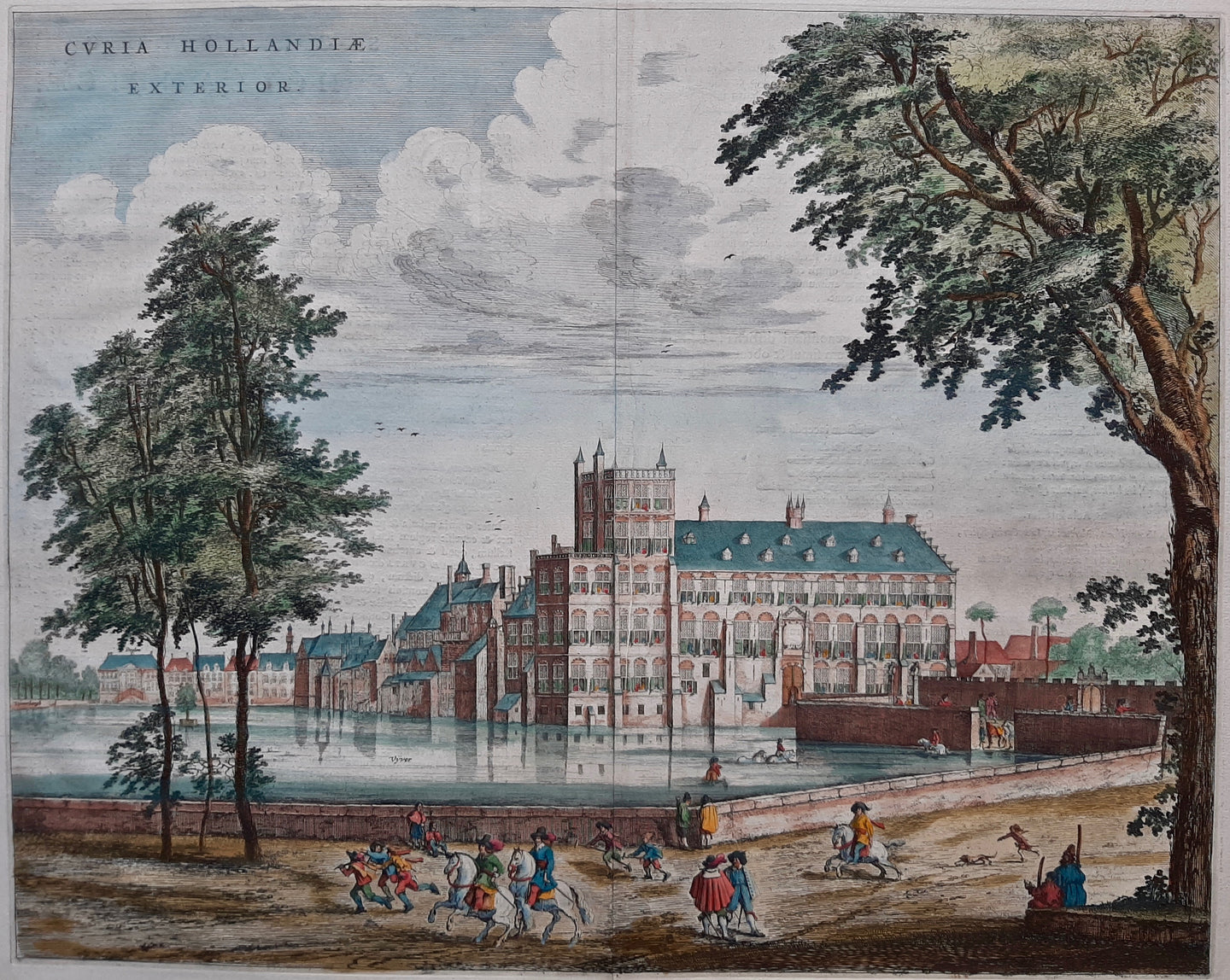 Den Haag Curia Hollandiae Exterior Buitenhof 's-Gravenhage - J Blaeu - 1649