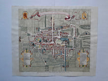 Afbeelding in Gallery-weergave laden, Den Haag Stadsplattegrond van &#39;s Gravenhage in vogelvluchtperspectief - G van Giessen / R Boitet - 1730