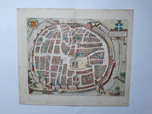 Afbeelding in Gallery-weergave laden, Zwolle Stadsplattegrond in vogelvluchtperspectief - G Braun &amp; F Hogenberg / J Janssonius - 1657