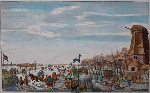 Den Haag Wintergezicht IJsvermaak te 's Gravenhage - HF Scheurleer - 1757