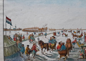 Den Haag Wintergezicht IJsvermaak te 's Gravenhage - HF Scheurleer - 1757