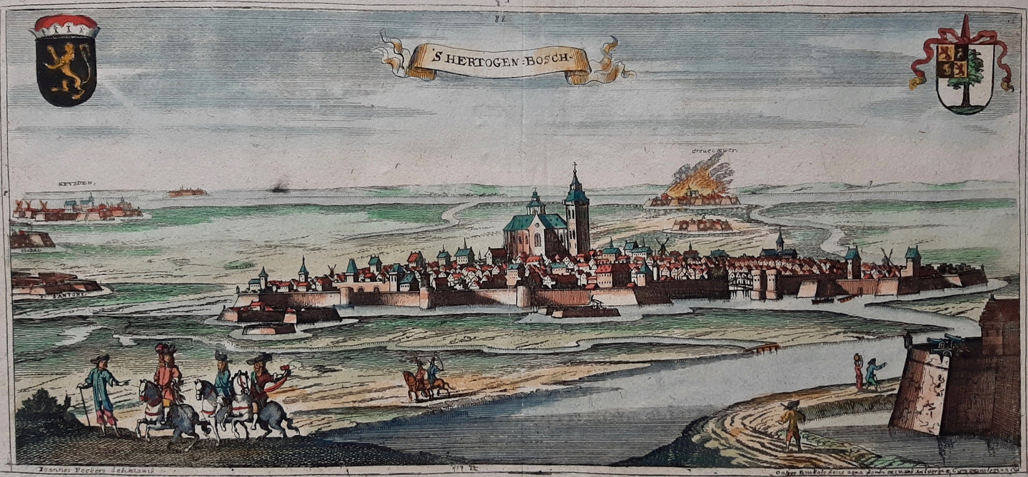 Den Bosch Aanzicht van 's-Hertogenbosch - J Peeters & C Bouttats - 1674
