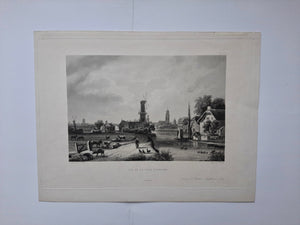 Utrecht Aanzicht met de Domtoren centraal in de voorstelling - JL Bleuler / S Himely - 1826