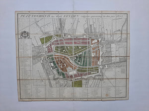 Leiden Stadsplattegrond - CC van der Hoek / S van de Paauw - 1825