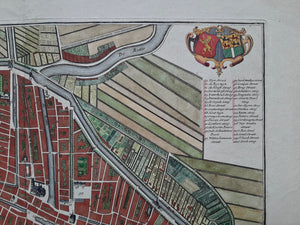 Rotterdam Stadsplattegrond - H de Leth - 1733