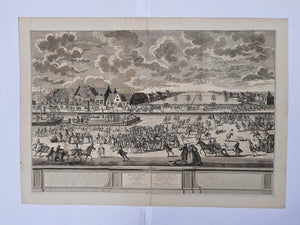 Amsterdam Wintergezicht IJsbreker Amstel Skating - Tieleman van der Horst / Petrus Schenk - 1736