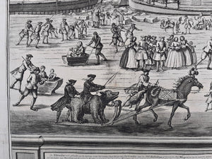 Amsterdam Wintergezicht IJsbreker Amstel Skating - Tieleman van der Horst / Petrus Schenk - 1736