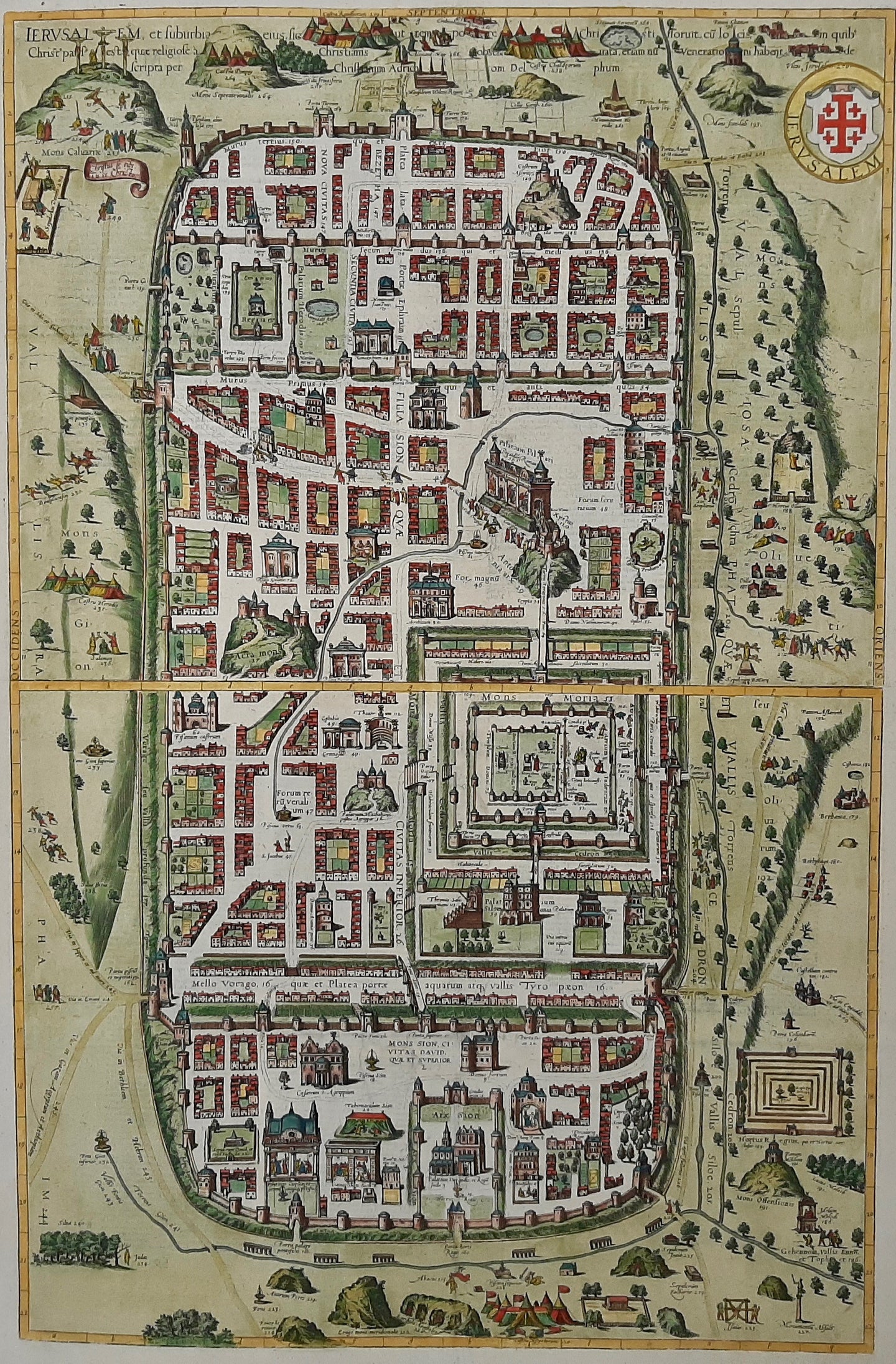 Israël Heilige Land Jeruzalem Israel Holy Land Jerusalem - G Braun & F Hogenberg - 1593