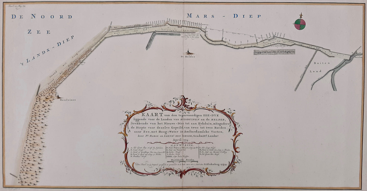 HOLLAND Marsdiep Den Helder Nieuwe Diep - P Harge & L den Berger / D Klinkenberg - 1775