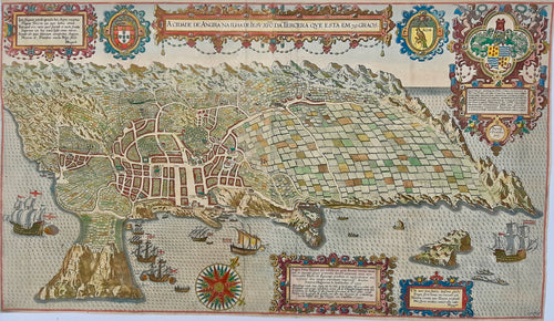 Afrika Azoren Terceira Angra Africa Azores Portugal - Jan Huygen van Linschoten / Baptista van Deutecum - ca 1596