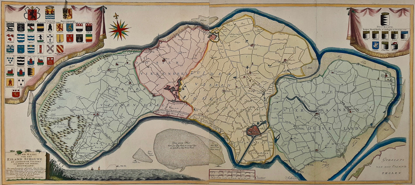 Schouwen-Duiveland - I Tirion / C De Kanter - 1748