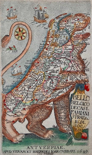 17 provinciën Leo Belgicus - F Strada - 1649