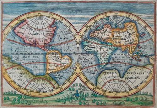 Wereld World - Abraham Ortelius Johann Baptist Vrients - 1601