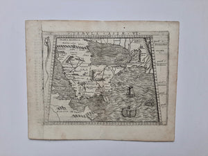 Arabië Arabian Peninsula Ptolemy map - Giacomo Gastaldi / Claudius Ptolemaeüs - 1548