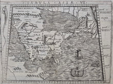Load image in Gallery view, Arabië Arabian Peninsula Ptolemy map - Giacomo Gastaldi / Claudius Ptolemaeüs - 1548