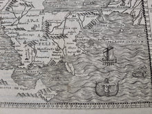 Load image in Gallery view, Arabië Arabian Peninsula Ptolemy map - Giacomo Gastaldi / Claudius Ptolemaeüs - 1548