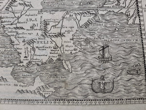 Arabië Arabian Peninsula Ptolemy map - Giacomo Gastaldi / Claudius Ptolemaeüs - 1548