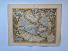 Afbeelding in Gallery-weergave laden, Amerika Noord- en Zuid-Amerika Americas North and South America Western Hemisphere - Michael Mercator Jodocus Hondius - 1613