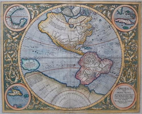 Amerika Noord- en Zuid-Amerika Americas North and South America Western Hemisphere - Michael Mercator Jodocus Hondius - 1613