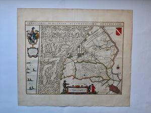Bergen Noord-Holland Alkmaar Territorii Bergensis Accuratissima Descriptio - Joan Blaeu - 1662