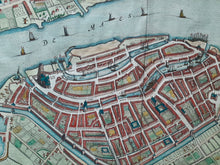 Load image in Gallery view, Dordrecht Stadsplattegrond in vogelvluchtperspectief - J Blaeu - 1649