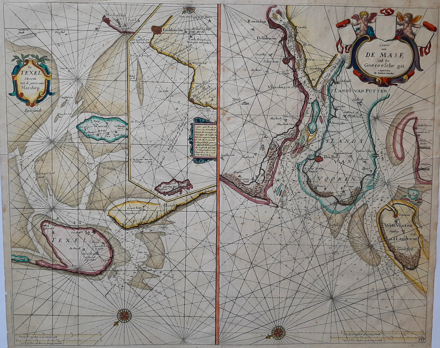Texel Maas Rotterdam Voorne-Putten Zeekaart - H Doncker - 1686