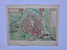 Afbeelding in Gallery-weergave laden, Gouda Stadsplattegrond in vogelvluchtperspectief - G Braun &amp; F Hogenberg - 1588