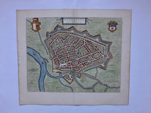 Load image in Gallery view, Roermond Stadsplattegrond in vogelvluchtperspectief - J Blaeu - 1649