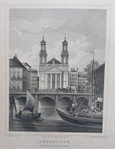 AMSTERDAM Waterlooplein Mozes- en Aäronkerk - JL Terwen / GB van Goor - 1858
