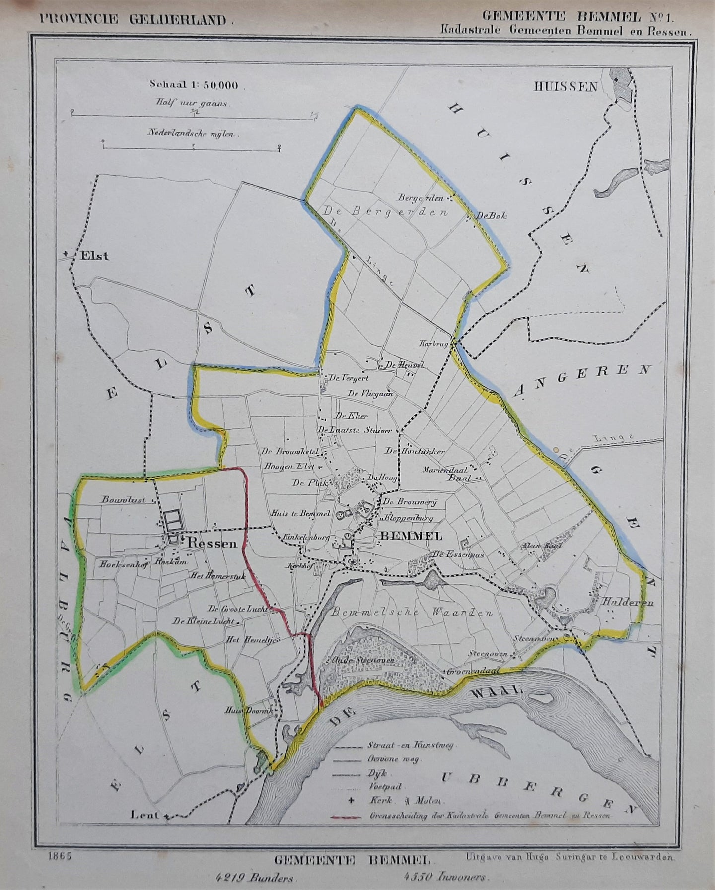 BEMMEL en RESSEN - J Kuijper / H Suringar - 1865
