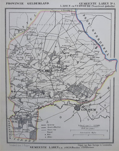 Laren (Noordwestelijk deel) - J Kuijper / H Suringar - ca. 1867