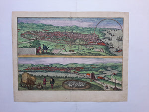 Spanje Barcelona Ecija Spain - G Braun & F Hogenberg - circa 1575