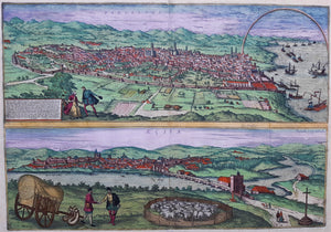 Spanje Barcelona Ecija Spain - G Braun & F Hogenberg - circa 1575