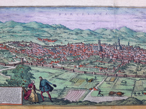 Spanje Barcelona Ecija Spain - G Braun & F Hogenberg - circa 1575
